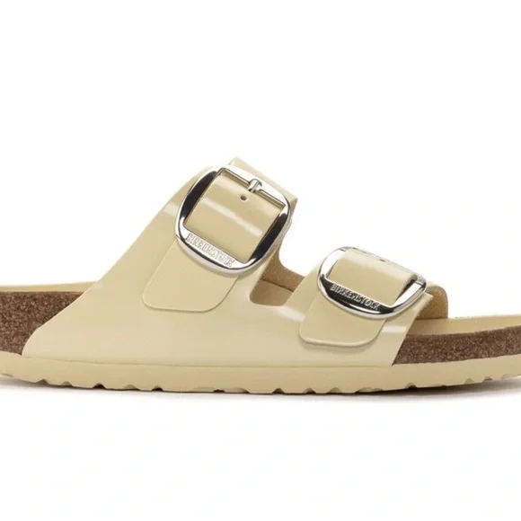 Birkenstock Arizona Big Buckle
Natural Leather Patent NWT size 40/L9 - Picture 6 of 11